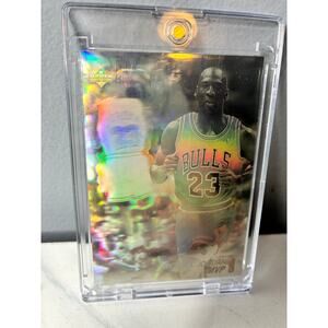 Michael Jordan Upper Deck Hologram MVP Card in One-Touch Case